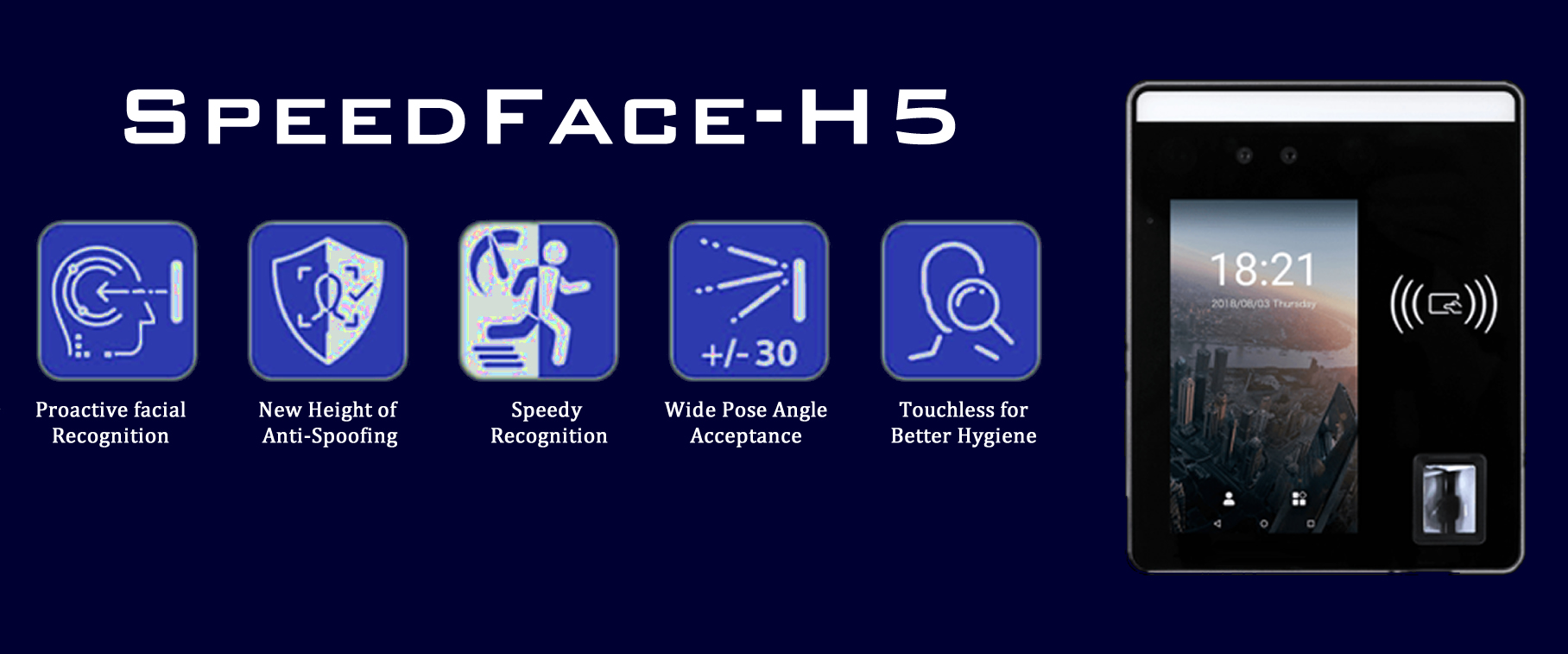 SpeedFaceH5 Facial reader banner
