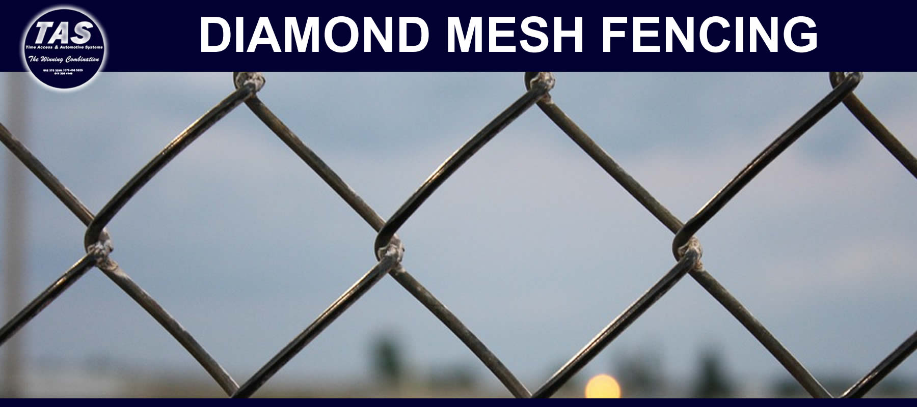 Diamond Mesh fencing security control banner