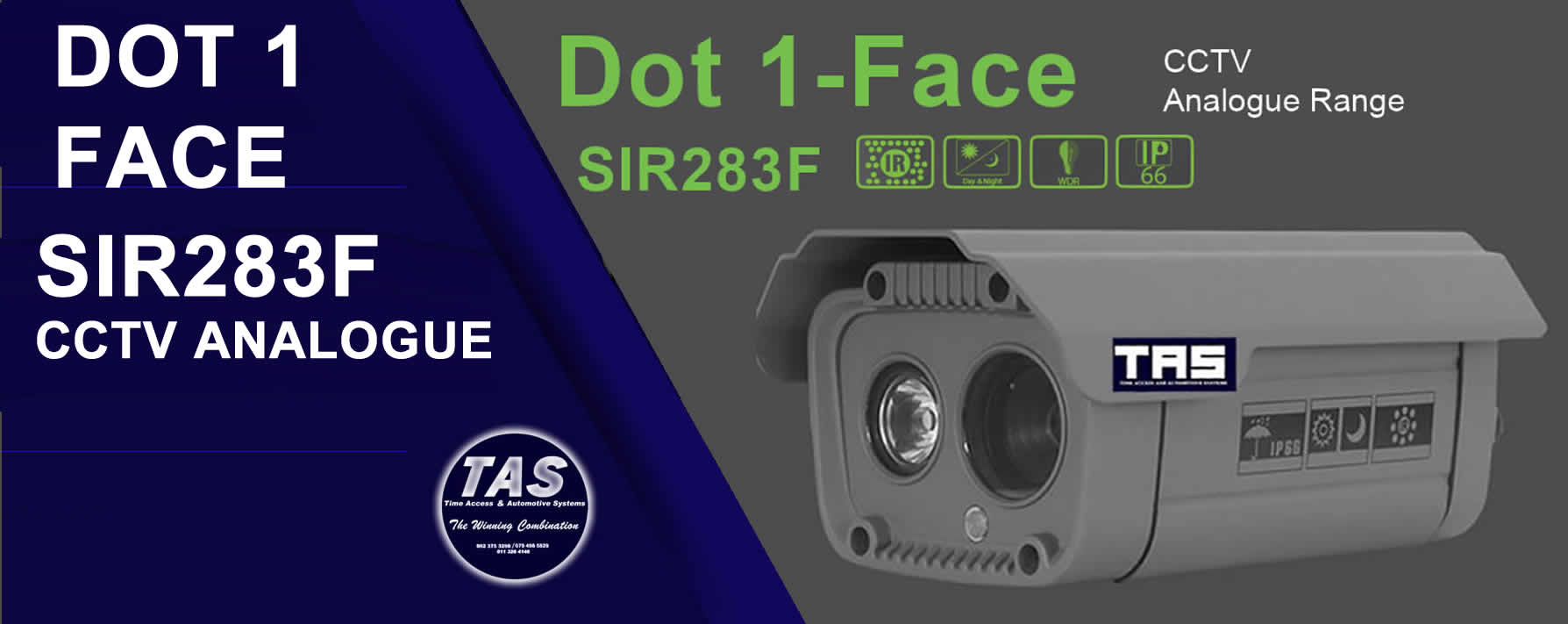 dot2 SIR283f analogue-CCTV Cameras security control banner