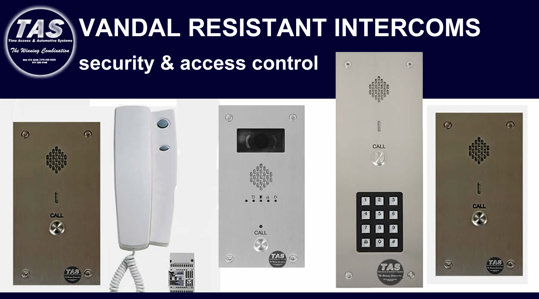 intercoms vandal resistant intercoms - security control banner