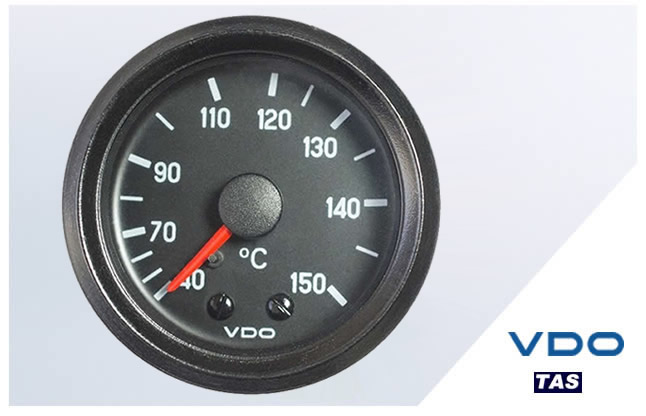 Temperature Gauges - Vision Black - Automotive Gauges - VDO - Gauges VDO  from Vehicle Controls