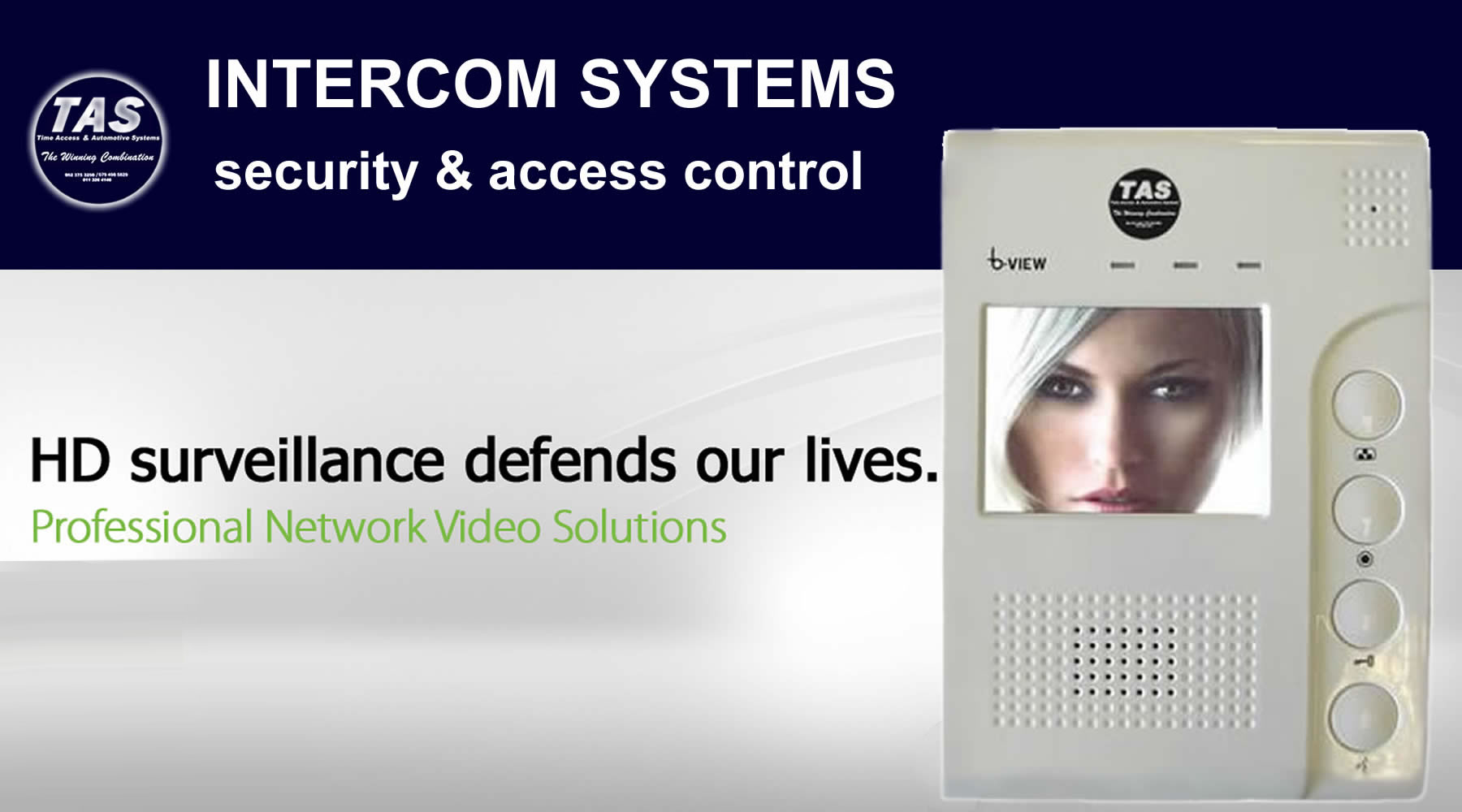 B-VIEW intercoms RESISTANT INTERCOMS - security control banner