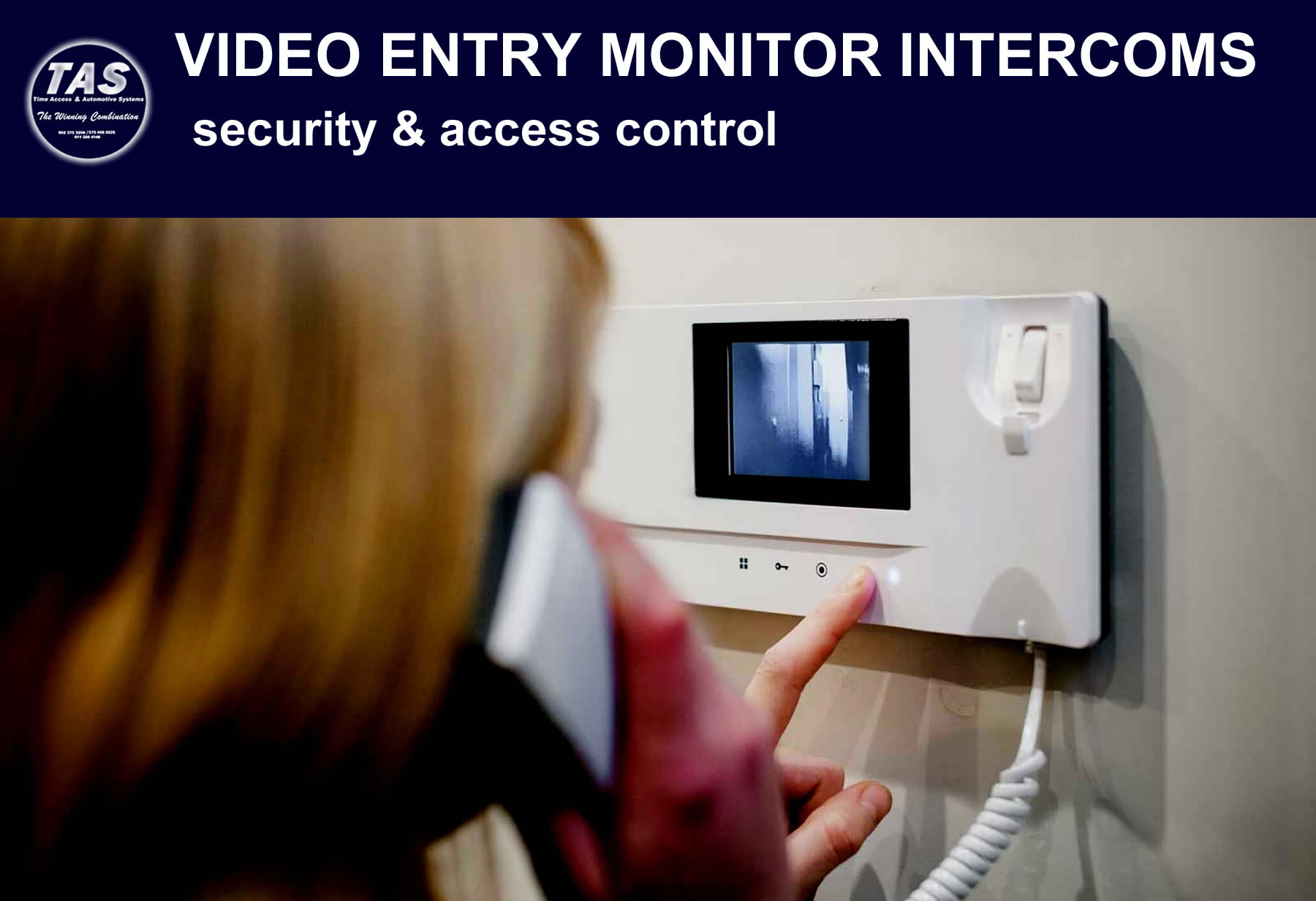 intercoms video entry monitor intercoms - security control banner