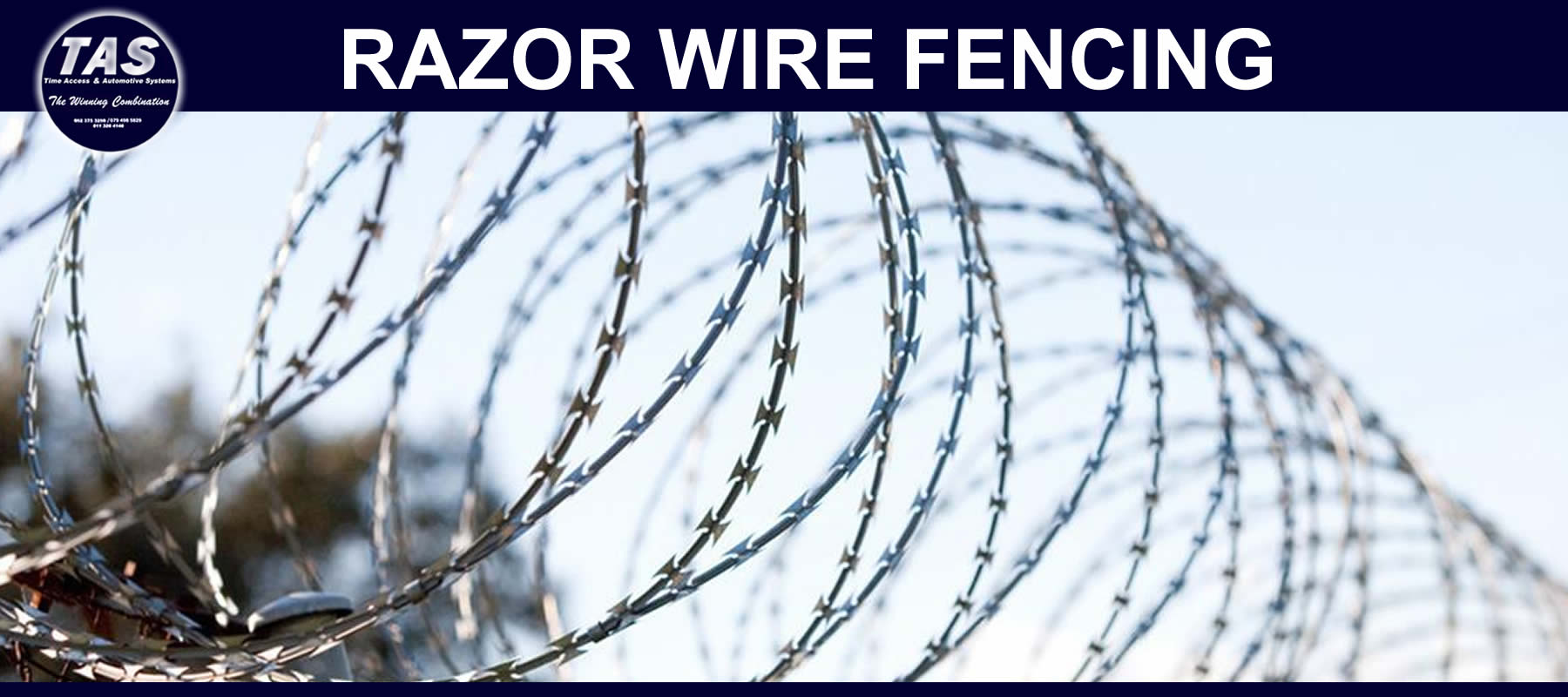 razor wire fencing security control banner
