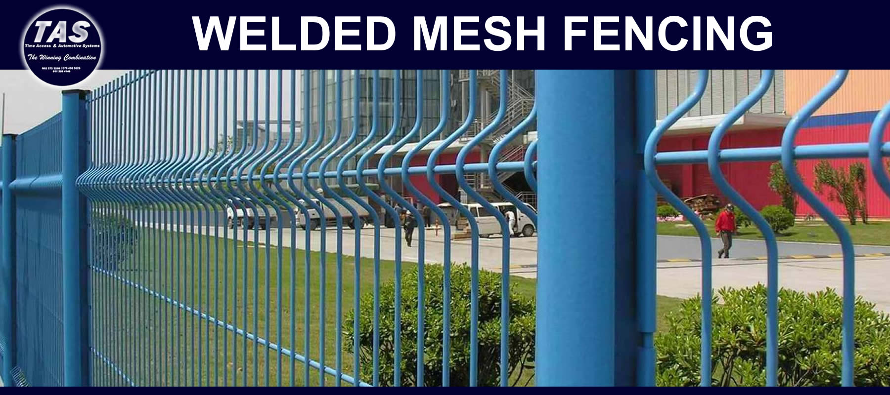 Welded Mesh fencing security control banner